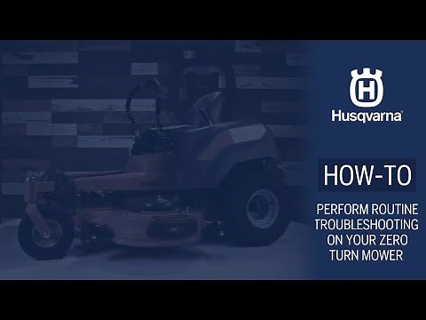 Zero Turn Mower Trouble Shooting