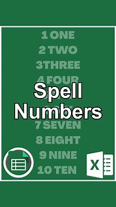 1.1M views · 4K reactions | How to Spell out Numbers in Excel‼️ ❤️ and follow for daily tips! ️ Save this post for future reference!  Share it with a friend!  Get Excel Templates, PDF Cheat Sheets, Trackers, and Trainings at the link in our bio!  Follow us on Instagram, YouTube, TikTok, and more at the link in our bio! #cheatsheets #excel #exceltips #googlesheets #spreadsheets #accounting #finance #corporate #office #work #tutorial | CheatSheets | Facebook