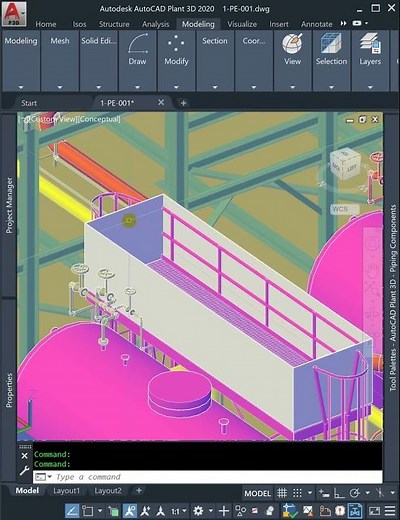 Quick Tutorial: Create Glass Wall in AutoCAD Plant 3D in 1 Minute