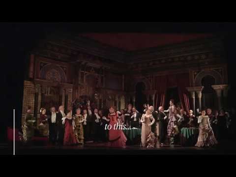 Open Curtain Scene Change | La Traviata