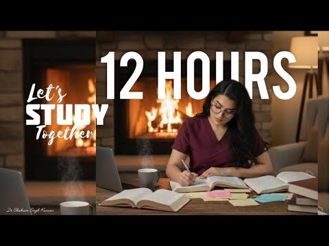 ⭕LIVE| 8HOURS ⏰🎯|STUDY WITH ME📚Deep Focus session📈☃️🥶cozy🪵🔥 Fireplace|🟤🧸brown noise Ambience|