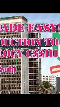 INTRODUCTION TO SOCIOLOGY CSS111