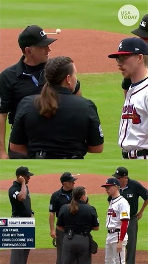 See MLB's first female home plate umpire make her historic first call