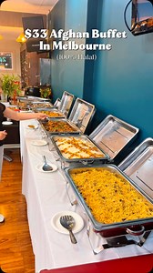 $33 All you can eat Afghan buffet in Melbourne and 100% Halal! So many great food options here like the menu items listen below: 1. White rice 2. Qabuli rice 3. Chicken kebab 4. ⁠shami Kebab 5. Lamb Qurma 6. Chicken Korey 7. Banjan 8. Bread 9. Salad 10. ⁠tea 11. ⁠sweets 📍Zamarut Afghan Restaurant 📍248 Hampshire Rd, Sunshine VIC 3020, Australia #restaurant #afghanfood #buffet #allyoucaneat #cheapfood #afghan | ️Ezzat️