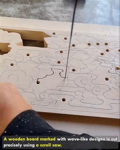 Scroll Saw Cuts Complex Curves #ScrollSawArt #WoodworkingSkills #PuzzleDesign #CraftsmanshipInMotion #WoodCuttingDesign | Deep Dive News