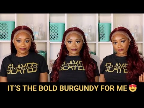 Bobbi Boss Waterfall Wig | Glueless 2-Braid Slay with HD Burgundy Lace