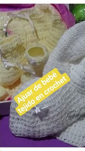 Ajuar de bebé tejido en crochet
