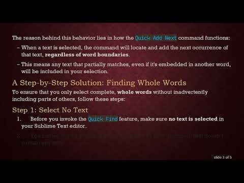 How to Find Only Whole Words in Sublime Text with Quick Find Next