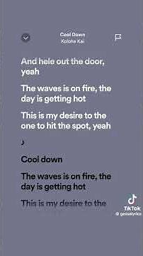 Cool down by kolohe kai with lyrics