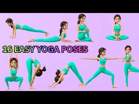 16 Easy Yoga Poses for Beginners | Full Body Stretch Yoga | Yoga Girl Luna
