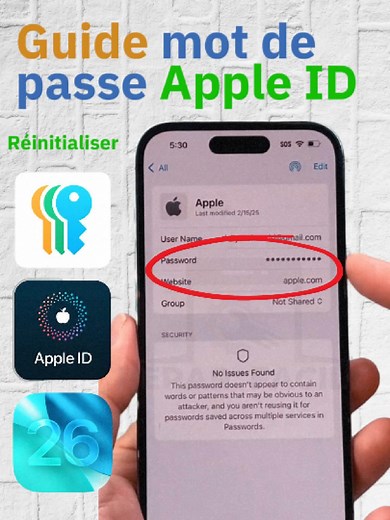 Retrouver ou réinitialiser votre mot de passe Apple ID