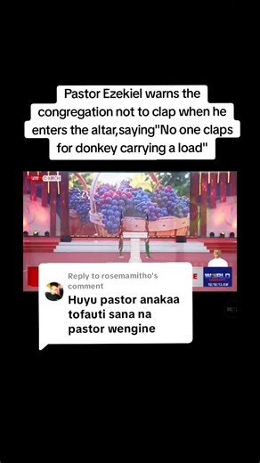 Pastor Ezekiel warning about clapping on altar entry
