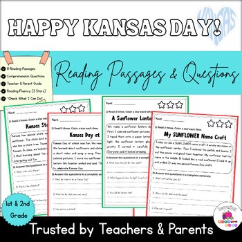 Kansas Day Reading Passages with Comprehension Questions | Fiction & Nonfiction