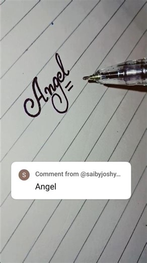 ANGEL name writing with glitter pen....... #calligraphy #handwriting #calligrphylearning #art