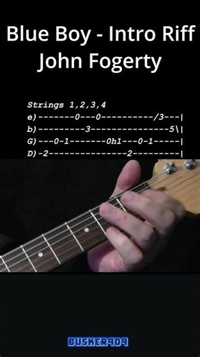 Blue Boy - intro riff - John Fogerty - Blues Rock Guitar lesson w Tab #shorts (6)