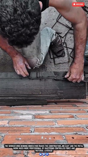 Worker Iron Bending Innovation Makes Precision Job Easy Work