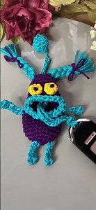 Crochet Monster Key Fob