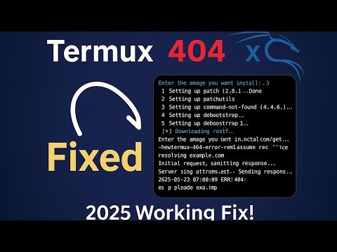 Fix 404 Error in Kali NetHunter Rootless Installation on Termux | Full Guide (2025)