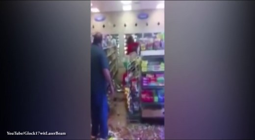Watch woman destroy store as baffled customers watch in shock