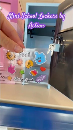 Mini School Locker Makeover with Cute Stickers! 🎒💖 #kids #action #backtoschool #diydecor #school