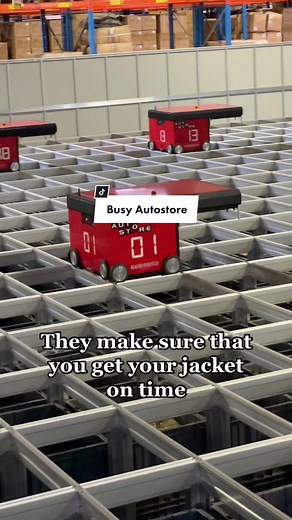 Busy Autostore Robots in Action