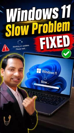 🔥 Windows 11 Slow Problem Solution 💻 | Laptop Hang Problem Fix #laptop #ram #windows #shorts