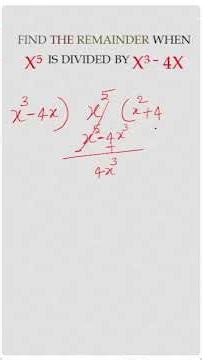 how to find Remainder # Algebraic Expressions