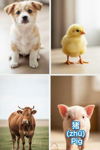 🐾8 Common Animals in Chinese(1)#learnchinese #mandarinvocabulary #languagelearning #learning