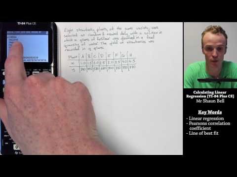 Bivariate Statistics: Calculating Linear Regression {TI 84 Plus CE}