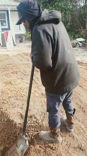 building the form for the concrete pads now