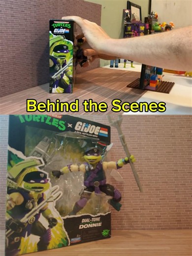 Behind the Scenes TMNT GI Joe Donatello as Dial-Tone Stop Motion Unboxing