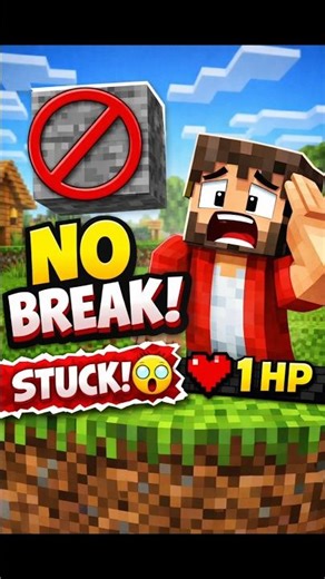 Minecraft but I can’t break blocks 😳