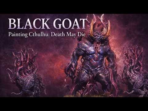 Cthulhu: Death May Die - Black Goat Painting | Dark Purple Horror Miniature #lotusthalia #cmon