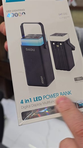 باور بنك كشاف = حل عبقري في كل الظروف سعة 40000mAh تشحن موبايلك كذا مرة،وكشاف LED قوي ينورلك في الضلمة DADU 40000mAh – 4 in 1 LED Power Bank | Vontx Stores