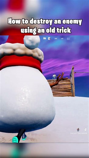 How to destroy an enemy using an old trick #fortnite