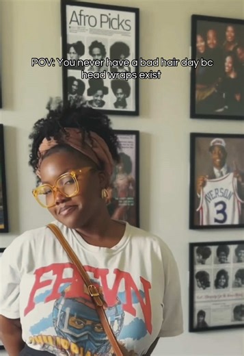 Head wraps for the win #headwraptutorial #90s #naturalhair #nostalgia | Head Wrap