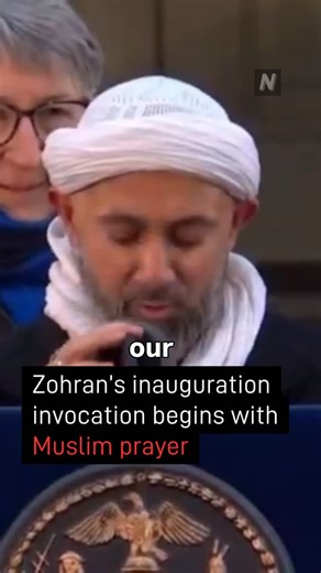 NOTICE News on Instagram: "The moment reflected a multifaith, multiracial vision of what America truly is — no matter how badly MAGA wants to erase it. Imam Khalid Latif delivered the invocation at Zohran Mamdani’s inauguration Thursday, when Mamdani was sworn in as New York City’s first Muslim mayor. Latif spoke alongside Christian, Jewish, and Hindu leaders at the public ceremony, urging unity, hope, and collective liberation. He began the prayer in Arabic, saying “Oh, most gracious, most merc