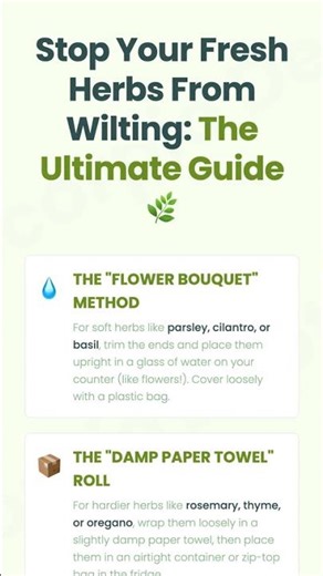 Stop Your Fresh Herbs From Wilting: The Ultimate Guide 🌿 | META_DESIGN...