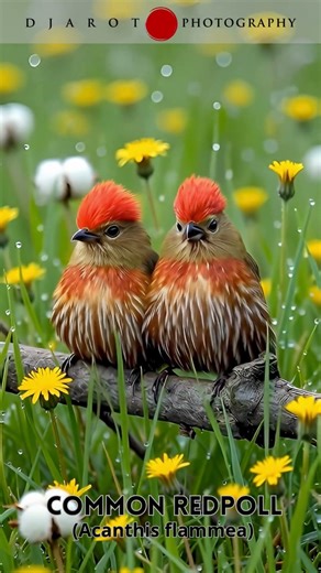 Common Redpoll (Acanthis flammea)#Shorts#BirdEducation#WildlifePhotography