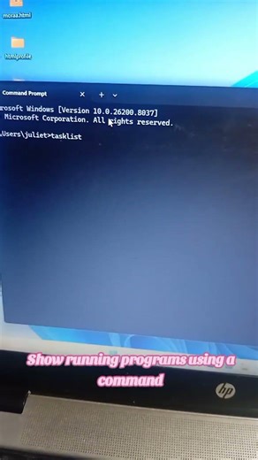 SHOW RUNNING PROGRAMS ON YOUR PC USING A COMMAND