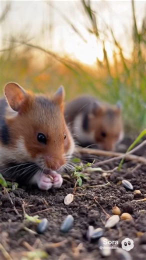Tiny hamster life #wildlife #hamster #jungle #animals
