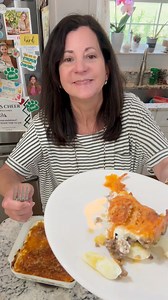 This brunch casserole from the cookbook Tea-Time at the Masters is a bit of a twist on the usual breakfast casserole using boiled eggs for the first layer! 🥚🥚🥚 #celebratewithmelissa #teatimeatthemasters #BrunchCasserole #celebrateeveryday | Celebrate with Melissa