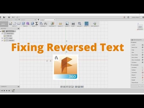 Fix Reversed Text in Fusion 360
