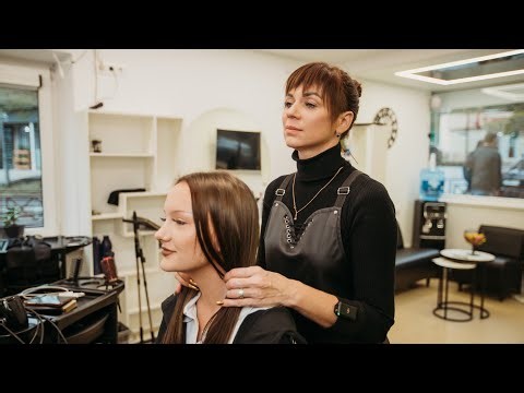 ✂️(ASMR) Full hair coloring and gentle care from hairstylist Alla. #asmr #barber #coloring