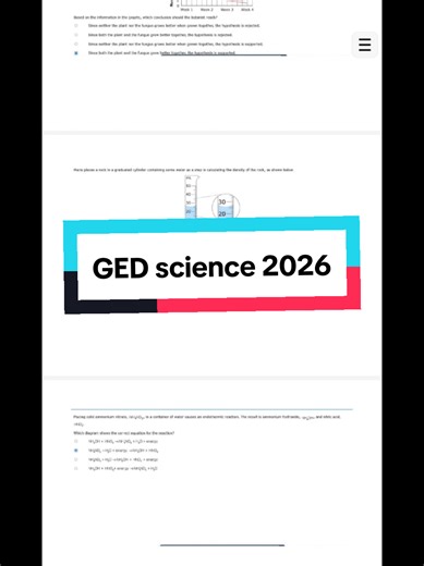 📖 Take at least 1 full practice test before exam day to build confidence.#gedscience #gedmath #examprep #studytok #askforhelp
