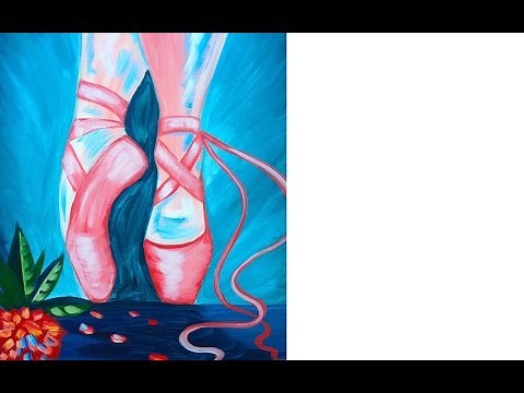 Beginners Acrylic Painting | Ballet Shoes | Chill out art project | TheArtSherpa