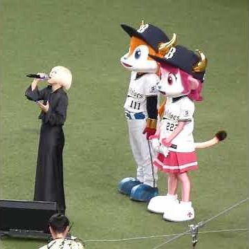 国歌独唱 藤田 彩夢 & バファローブル・バファローベル #オリックスバファローズ #shorts