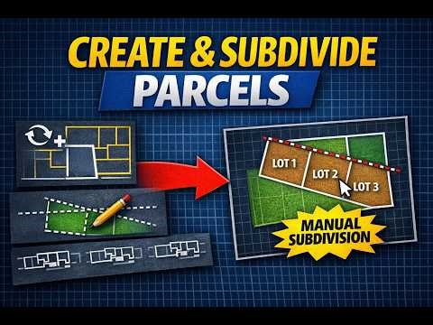Create & Subdivide Parcels in CAD | Manual Subdivision Basics