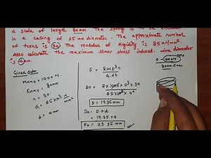 DESIGN OF COMPRESSIBLE HELICAL SPRING || PROBLEM NUMBER-02 || TECHNICAL CLASSES