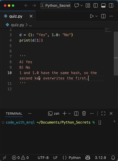 1 and 1.0 Are NOT Different?! 🤯 Python
